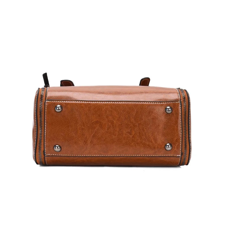 Vintage Leather Handbag High Casual Women Bag Ladies Shoulder Crossbody