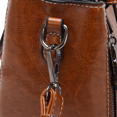 Vintage Leather Handbag High Casual Women Bag Ladies Shoulder Crossbody