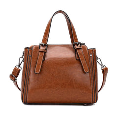 Vintage Leather Handbag High Casual Women Bag Ladies Shoulder Crossbody