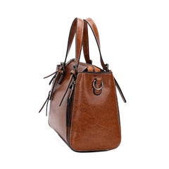 Vintage Leather Handbag High Casual Women Bag Ladies Shoulder Crossbody