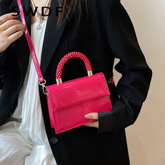Patent Leather Shoulder Bags Prom Clutch Purple Orange Handbags