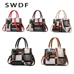 Plaid Shoulder Bag Female Ladies Totes Crossbody Bags