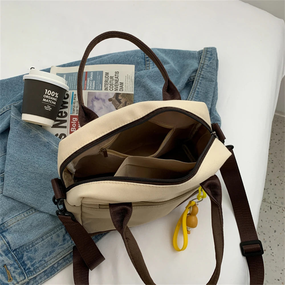 Panelled Nylon Shoulder Bag Women's Handbag