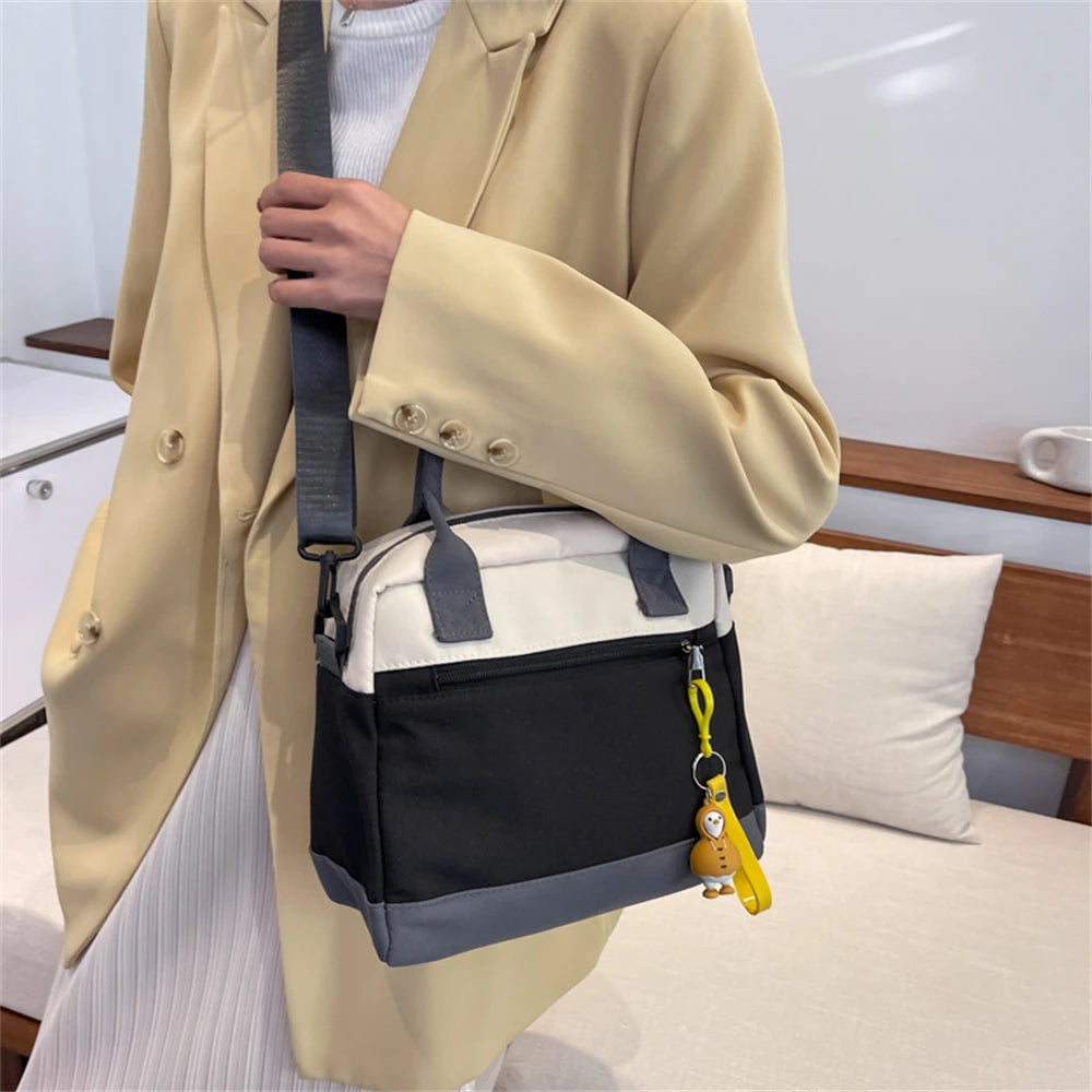 Panelled Nylon Shoulder Bag Women's Handbag