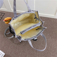 Multifunctional Ladies Student Backpack Solid High Nylon Youth Laptop Backpack