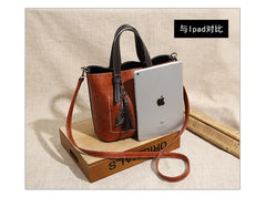 Women's PU Leather Crossbody Tote Bag Large Capacity Shoulder Handbag
