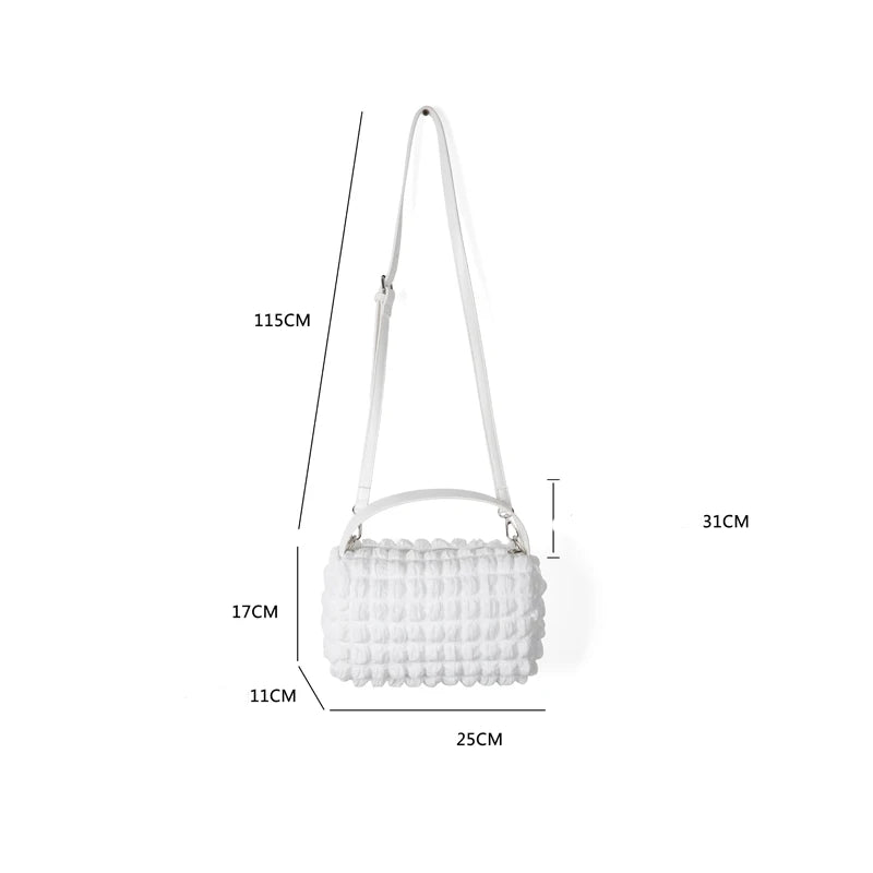 Foamflower Small Box Handbag for Women Crossbody Shoulder Bag