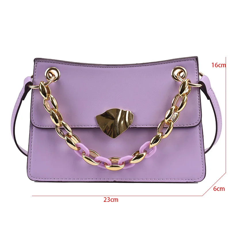 Purple Messenger Bag Phone Purse Shoulder Handbag Clutch