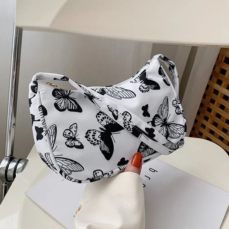 Retro Women Handbag Canvas Shoulder Bag High Solid
