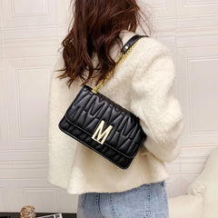 Luxury Women's M Letter Handbags Crossbody Shoulder Bag