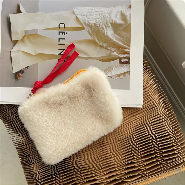 Spring Autumn Fur Crossbody Bags For Women Plush Purses And Handbags
