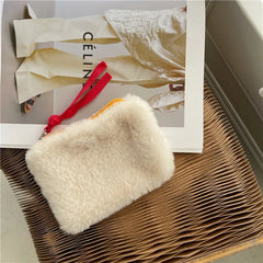 Spring Autumn Fur Crossbody Bags For Women Plush Purses And Handbags