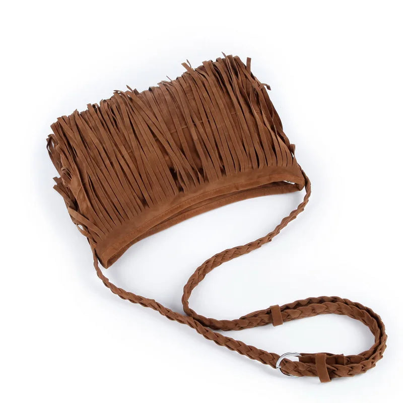 Spring Autum Hot Style Women Cross Body Bag Shoulder Bag Tassel Zipper Large Mes