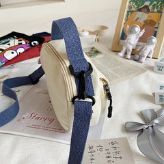Canvas Messenger Bag Preppy Style Student Tote Shoulder Purse