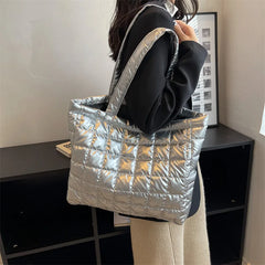 Quilted Women Handbag Cotton Padded Crossbody Bags Down