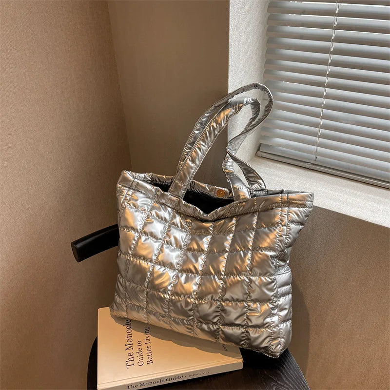 Quilted Women Handbag Cotton Padded Crossbody Bags Down