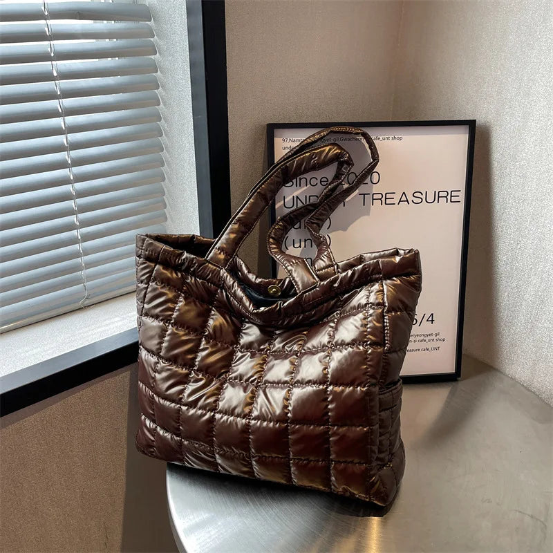 Quilted Women Handbag Cotton Padded Crossbody Bags Down
