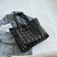 Quilted Women Handbag Cotton Padded Crossbody Bags Down