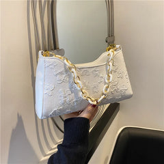 Spring Autum Women Shoulder Bags Print Handbag Pu Leather Casual Underarm Totes