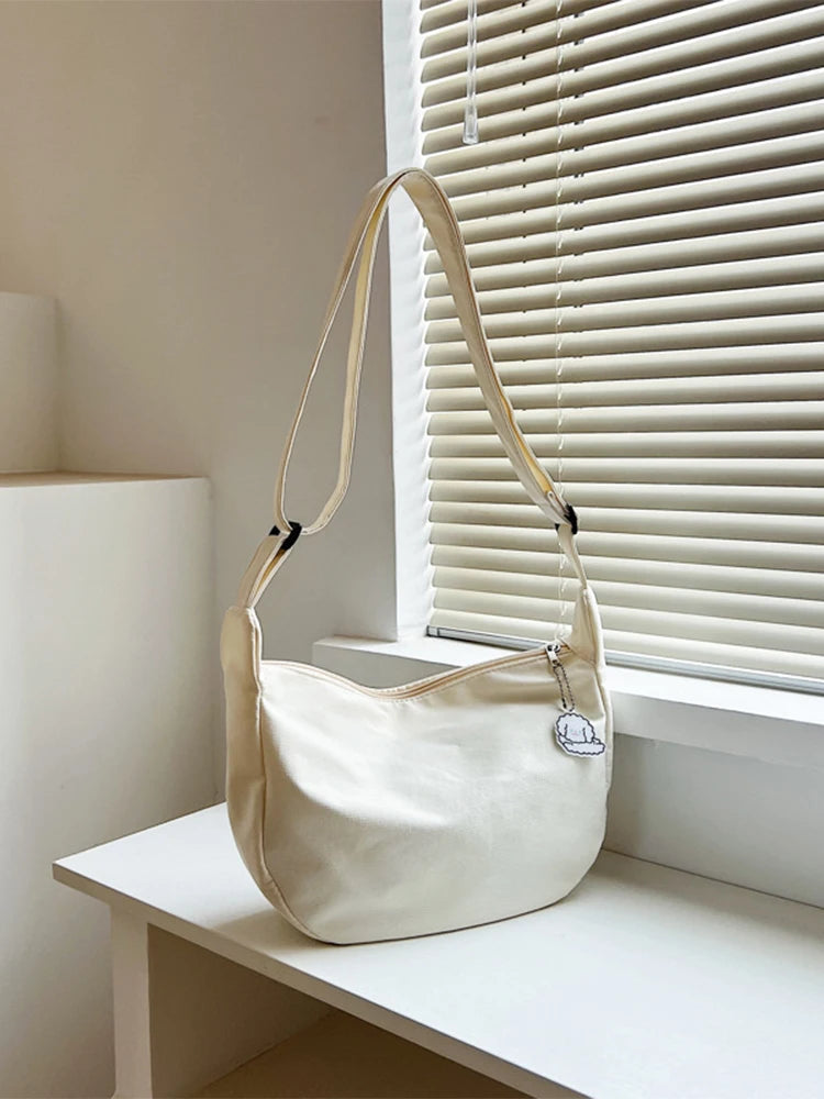 Spring Autum Shoulder Bags Women Solid Harajuku All-Match Handbags Large Capacit