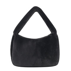 Soft Plush Women Handbags Faux Fur Small Shoulder Bags Winter Solid Female Clutc