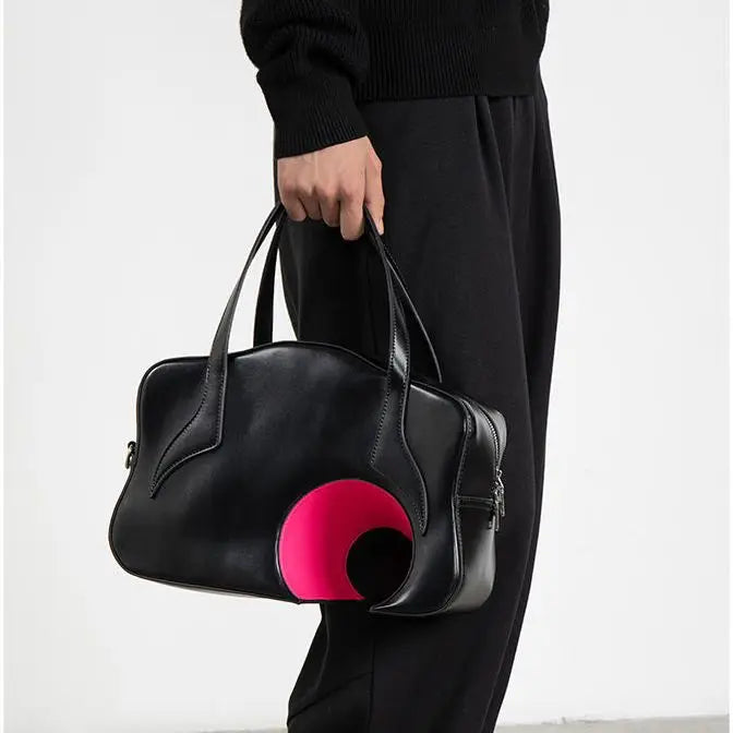 Spring Women Bag Euro-America Style PU Geometric Hollow Out Shoulder Bag Handbag