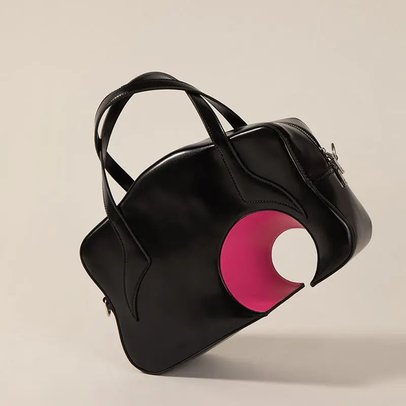 Spring Women Bag Euro-America Style PU Geometric Hollow Out Shoulder Bag Handbag