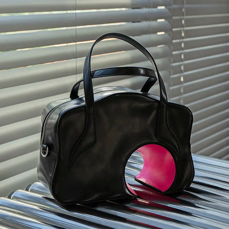 Spring Women Bag Euro-America Style PU Geometric Hollow Out Shoulder Bag Handbag