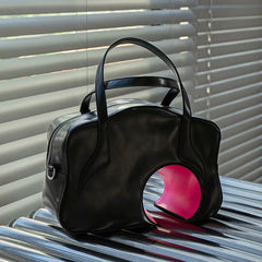 Spring Women Bag Euro-America Style PU Geometric Hollow Out Shoulder Bag Handbag