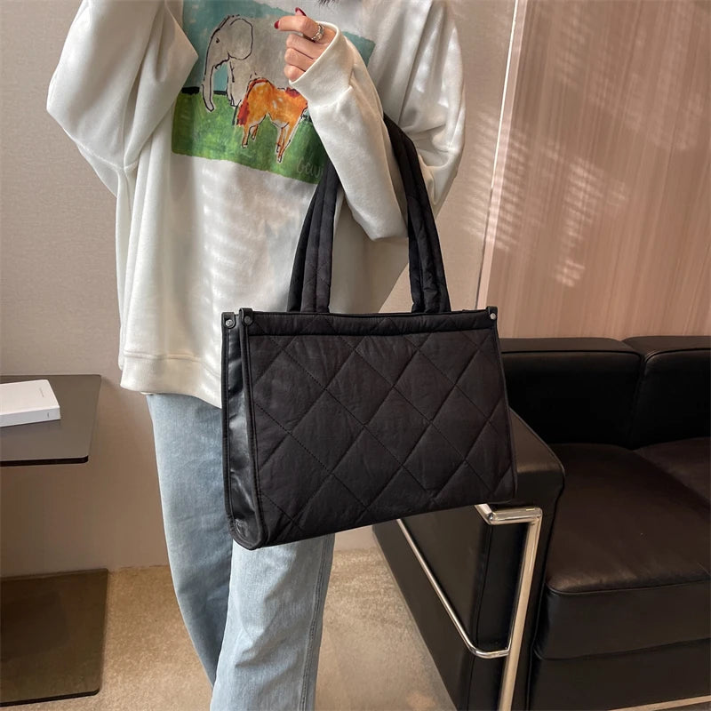 Spring Plaid Shoulder Bag for Women