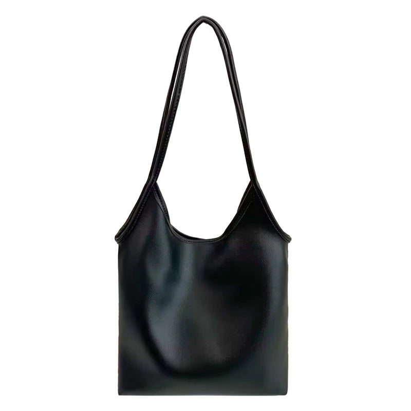 Fashionable Women Buckets Shoulder Bags PU Leather Tote