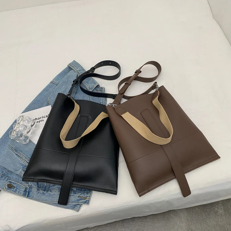Fashionable Shoulder Bags Women Multi-function Tote PU Leather