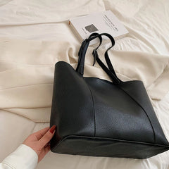 Fashionable PU Leather Women Shoulder Bags High Capacity Casual Handbags