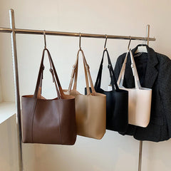 Fashionable PU Leather Women Shoulder Bags High Capacity Casual Handbags