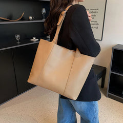 Fashionable PU Leather Women Shoulder Bags High Capacity Casual Handbags