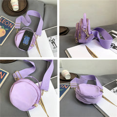 Mini Round Shoulder Bag Women's Wallet Mobile Phone Bag Nylon Messenger Bags