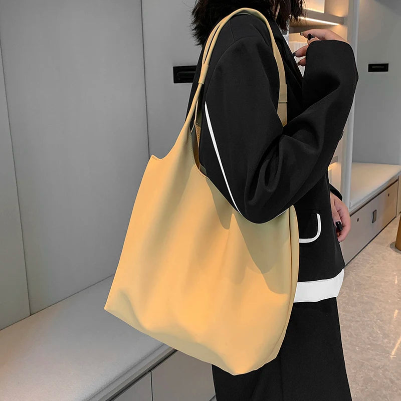 Fashionable Tote Women Shoulder Bags PU Leather Leisure Crossbody Big Space