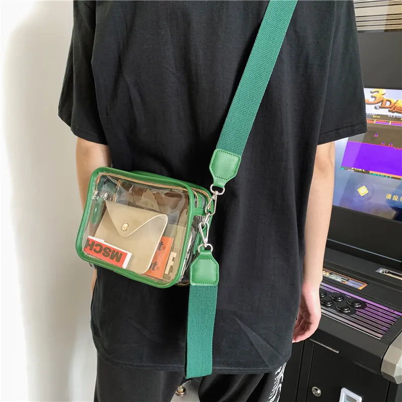 Summer Clear Women PVC Transparent Crossbody Bag Female Jelly Handbags