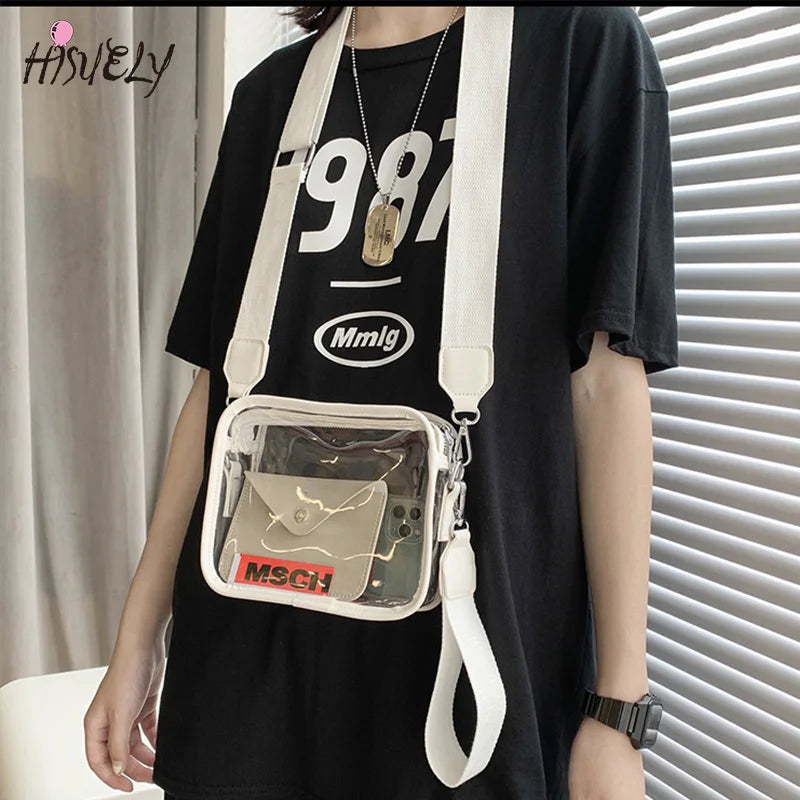 Summer Clear Women PVC Transparent Crossbody Bag Female Jelly Handbags