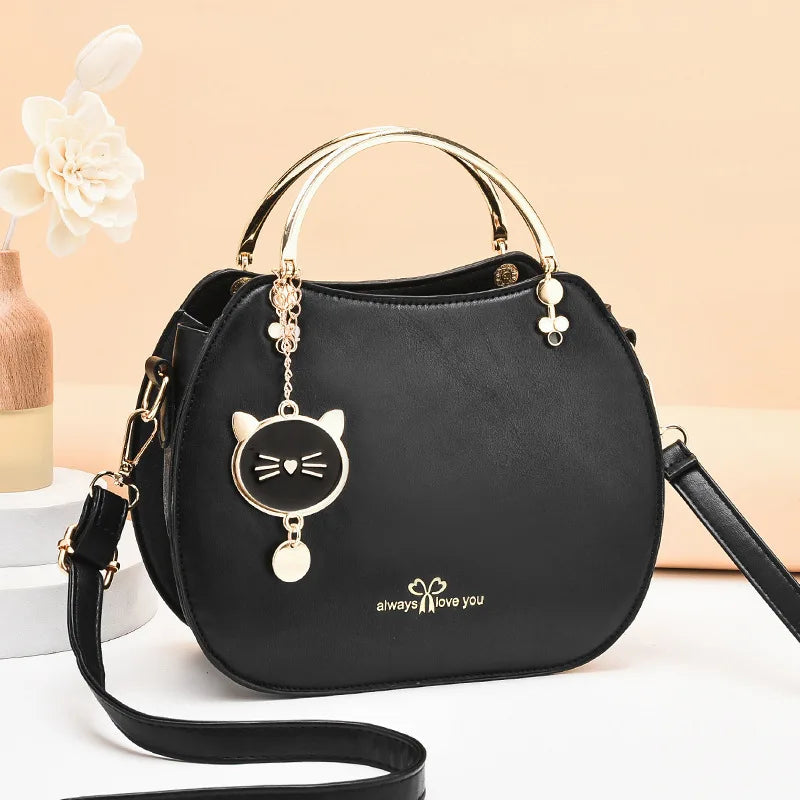 Summer Women's Shoulder Bags Casual Tote Bag PU Leather Crossbody Bag