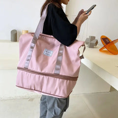 Women Sports Gym Bag Dry Wet Separation Duffle Bags Tote Bag E355