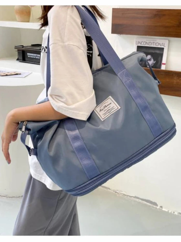 Women Sports Gym Bag Dry Wet Separation Duffle Bags Tote Bag E355