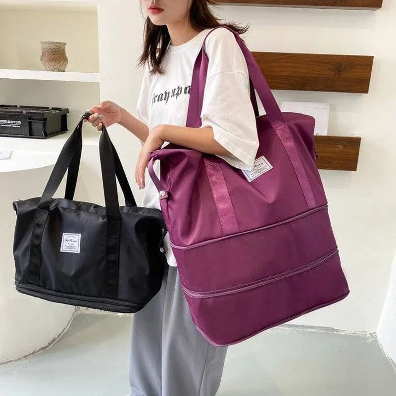 Women Sports Gym Bag Dry Wet Separation Duffle Bags Tote Bag E355