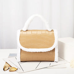 Crocodile Pattern Crossbody Bag Small Square Handbag