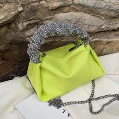 Pleated Crossbody Bag for Women Small Square Bag Female Western Style Shoulder A