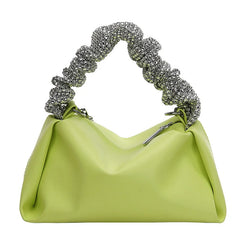Pleated Crossbody Bag for Women Small Square Bag Female Western Style Shoulder A