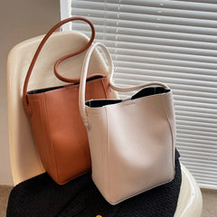 Net Red Texture Shoulder Bag Large-capacity Bucket Bag