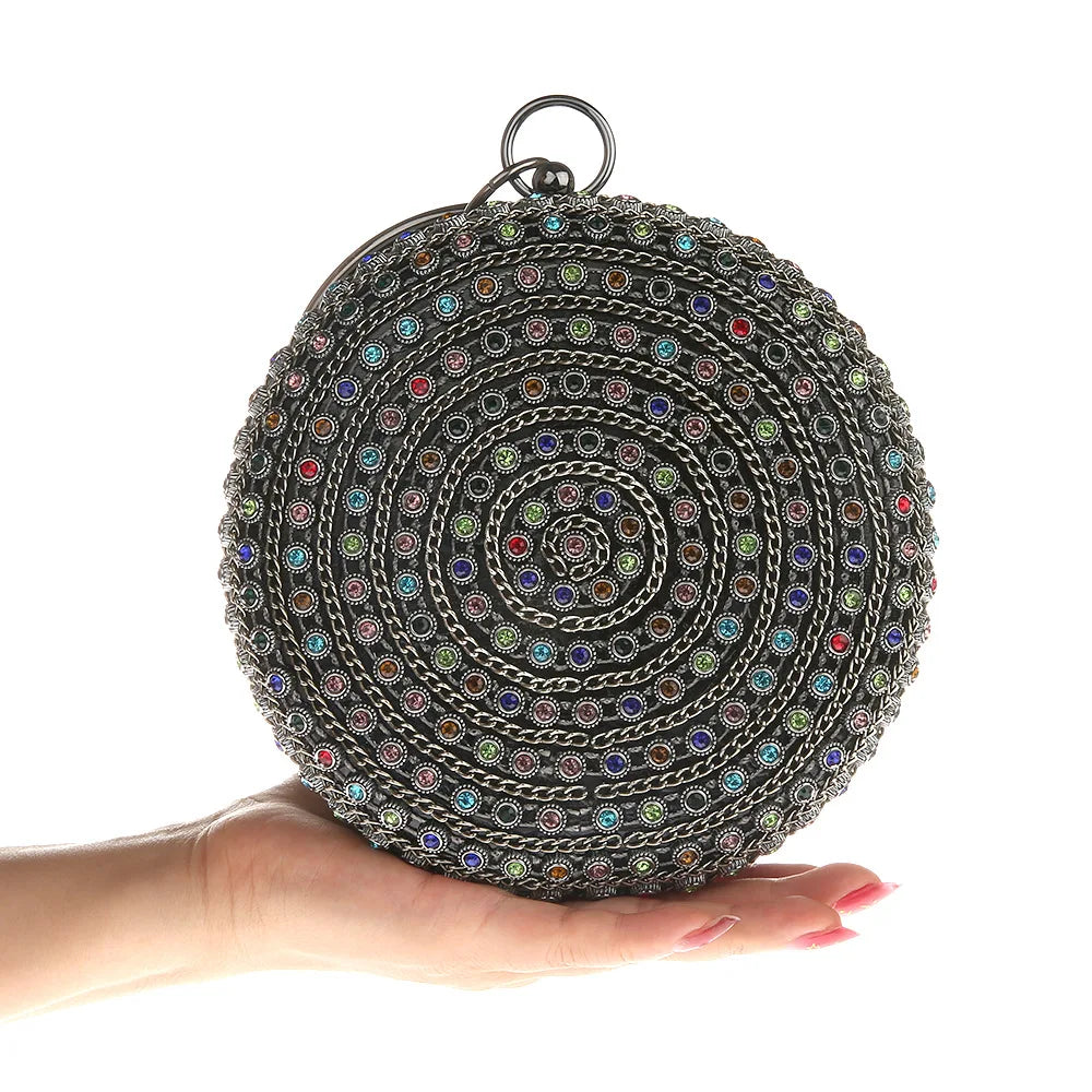 Vintage Diamonds Evening Bag Clutch Bride Bling Wedding Purse Handbag