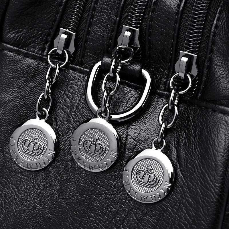 Vintage Women Leather Handbags Soft Leather Female Crossbody Shoulder Bags