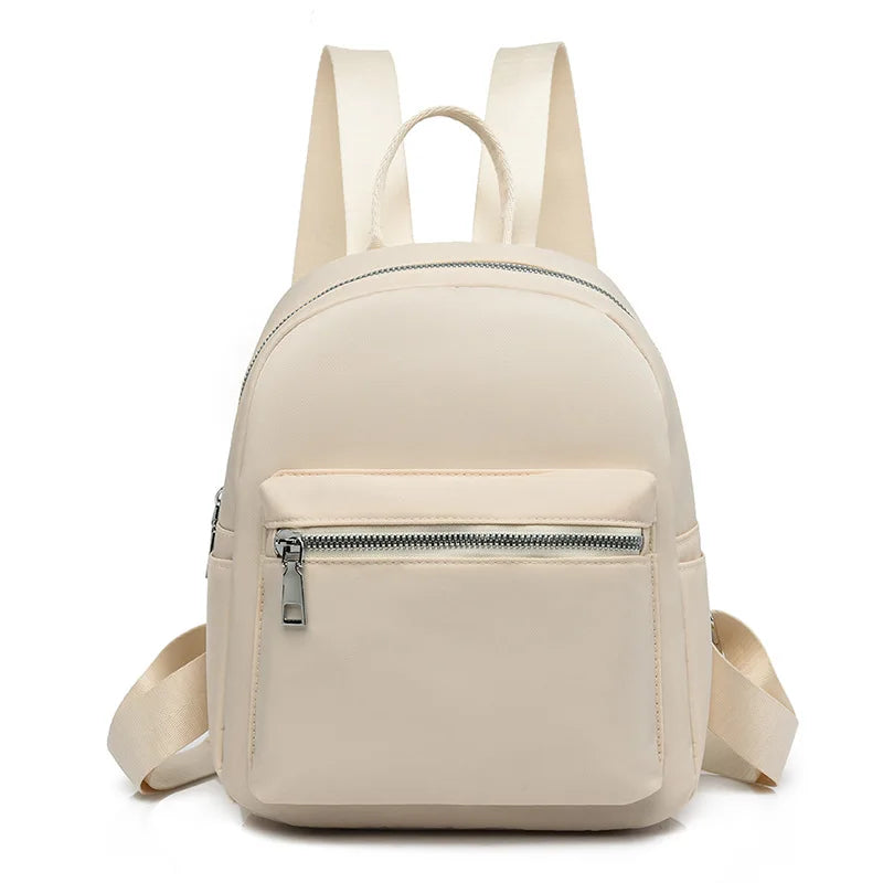 Waterproof Oxford Backpack for Women School Bags Solid Travel Small Bag